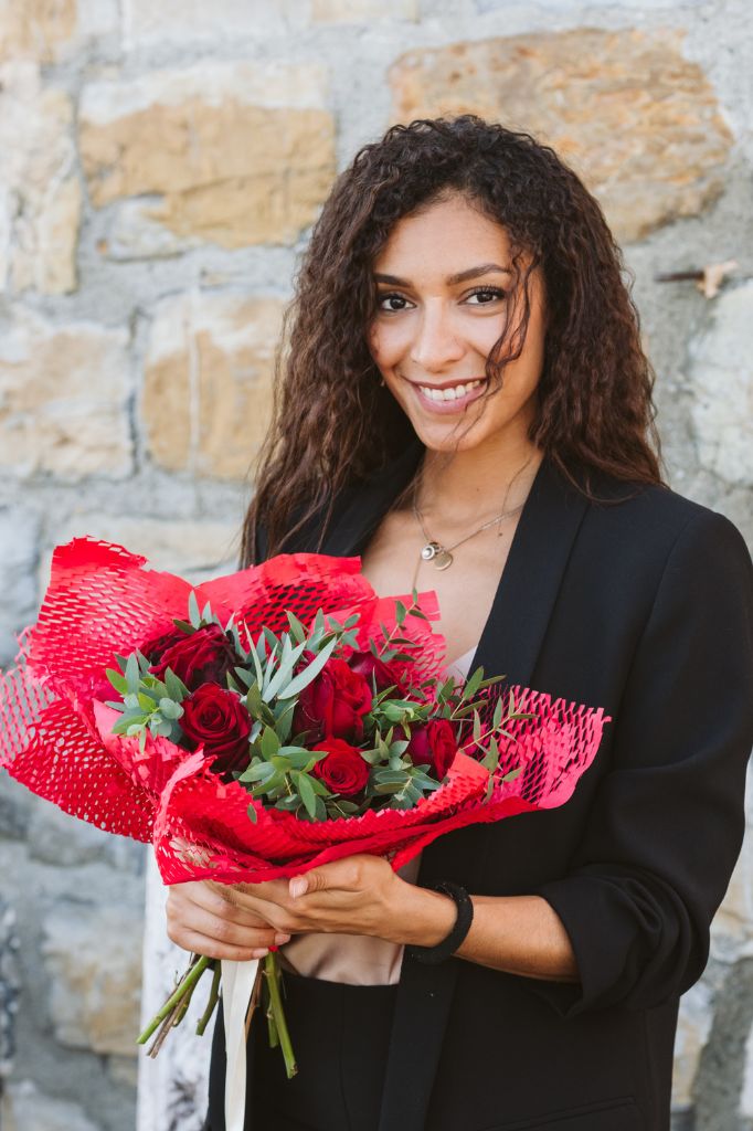 Bouquet-rose-modella